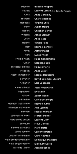 cast - closing credits