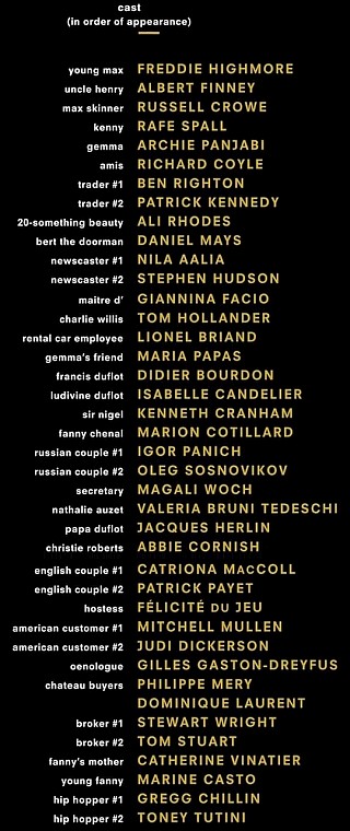 cast - closing credits